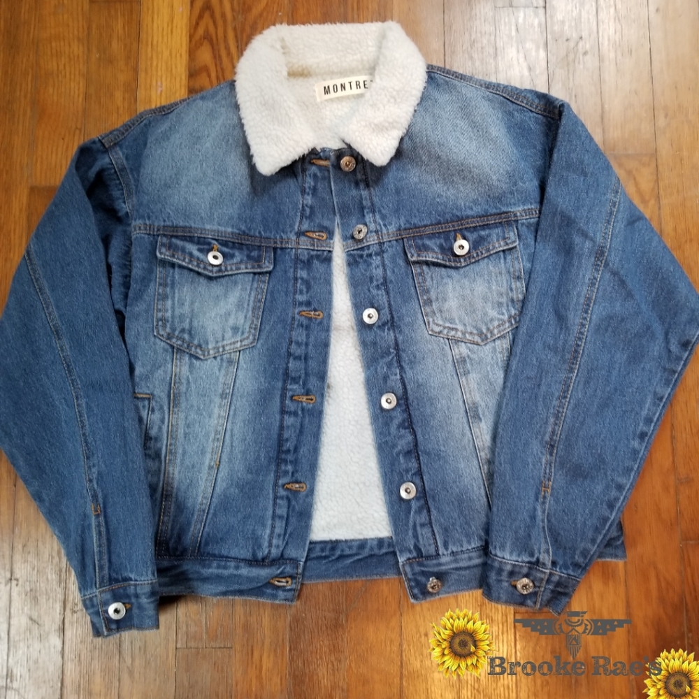 Denim Lined Sherpa Jacket